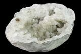 Keokuk Quartz Geode with Calcite & Pyrite (Half) - Iowa #144752-2